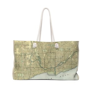 Mapa antiguo de Chicago (1911) Vintage Windy City &Chi-town Atlas Weekender Tote Bag