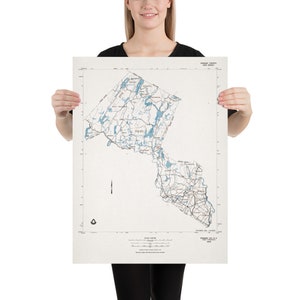 Passaic County NJ Karte (1987) Nord New Jersey Region Atlas Poster