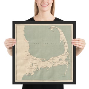 Alte Cape Cod Karte (1899) Vintage Massachusetts nautischen Atlas gerahmt Poster