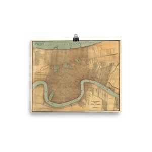 Vintage New Orleans LA (1919) The Big Easy Street Atlas Poster