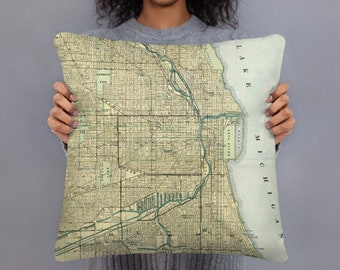 Custom Map Throw Pillow - Custom Map Pillow - Map Toss Pillow - Home Decor - Couch and Sofa Atlas Cushion