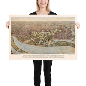 Alte Washington DC Karte (1915) Vintage District of Columbia Atlas Poster