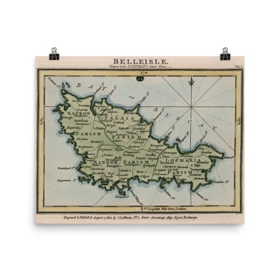 Belle Ile France Map Belle Isle En Terre