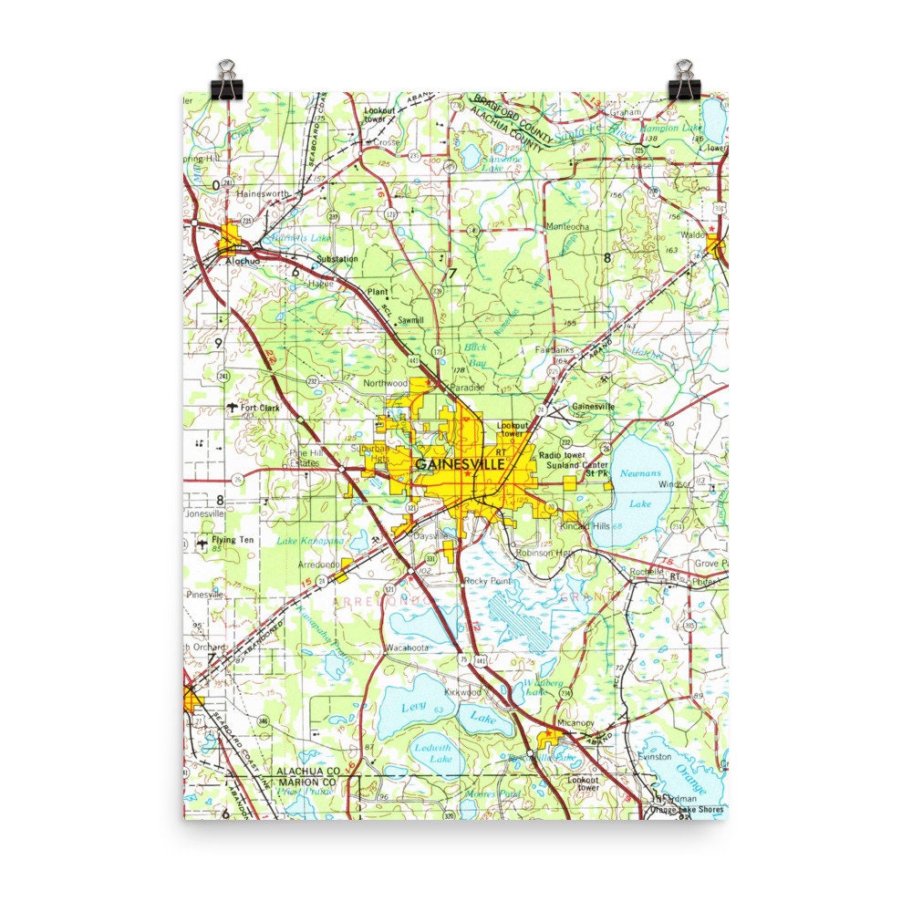 Gainesville Florida Map 1954 FL - Il Fullxfull.2021447085 Fz0i 