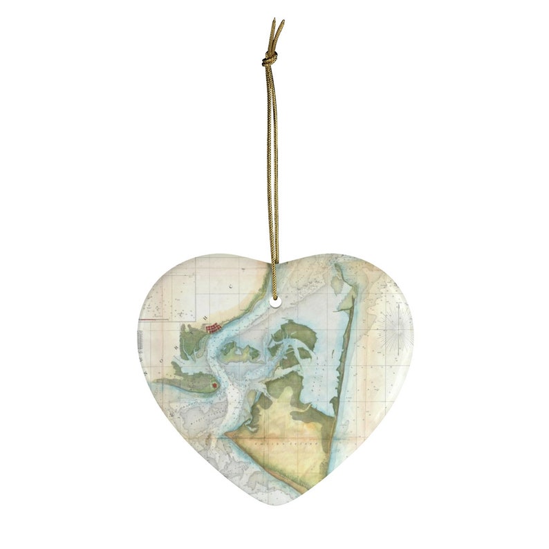 Old Cape Fear NC Map 1857 Coastal North Carolina Vintage Atlas and