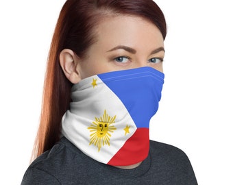 Philippines Flag Face Mask - Filipino Ancestry & Pride Neck Gaiter