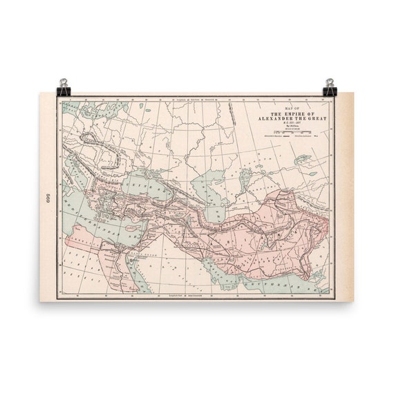 Oude Alexander de kaart 1901 Macedonische rijk |