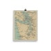 Vintage Puget Sound Lighthouse Map 1898 Washington State Inlet Atlas ...