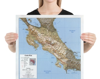 Mapa de Costa Rica (1990) Atlas de países de América Latina
