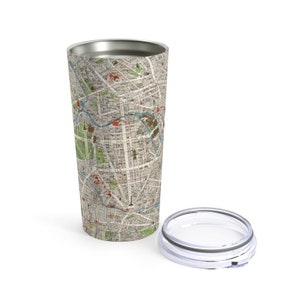 Vaso con mapa personalizado - Taza de café personalizada para viajeros