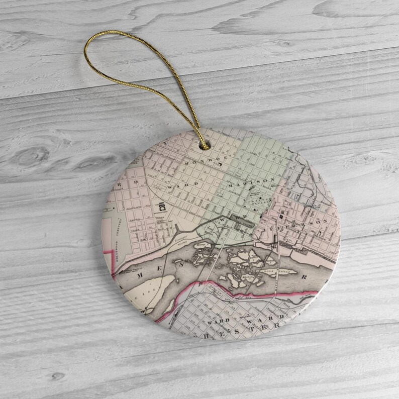 Vintage Richmond VA Map 1884 Virginian Capital Atlas Ornaments Etsy