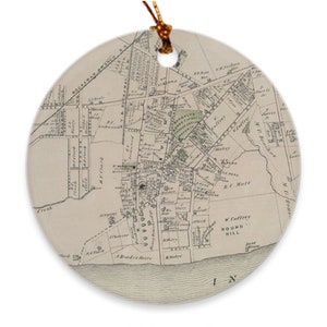 Old Far Rockaway Ny Mapa (1873) Vintage Queens New York Neighborhood Atlas Ornaments