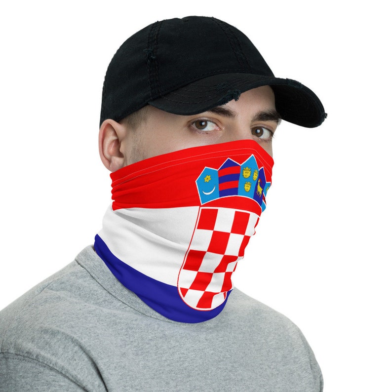 Croatia Flag Face Mask Croatian Pride & Ancestry Neck Gaiter Etsy