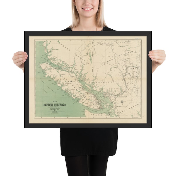 Vancouver Island Map Etsy