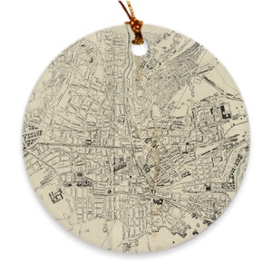 Old Granada Spain Map (1943) Vintage Andalusia City Atlas  Ornaments