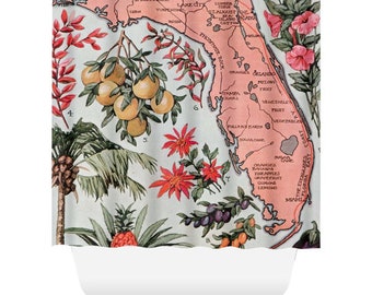 Custom Map - Shower Curtain - Personalized Bathroom