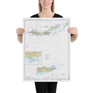 Póster Mapa das Ilhas Virgens (1996) St Thomas, St John, St Croix, Tortola, Virgin Gorda Atlas