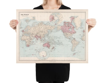 イギリス帝国世界地図、1886年 - ビクトリア女王ジュビリー記念壁地図