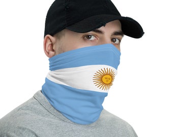 Old Argentina Flag Face Mask - Argentinian Pride & Ancestry Neck Gaiter
