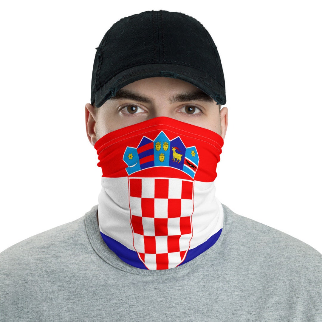 Croatia Flag Face Mask Croatian Pride & Ancestry Neck Gaiter Etsy