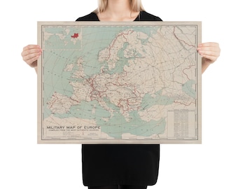 Carte Murale National Geographic - France, Belgique, Pays-Bas - Format Classique