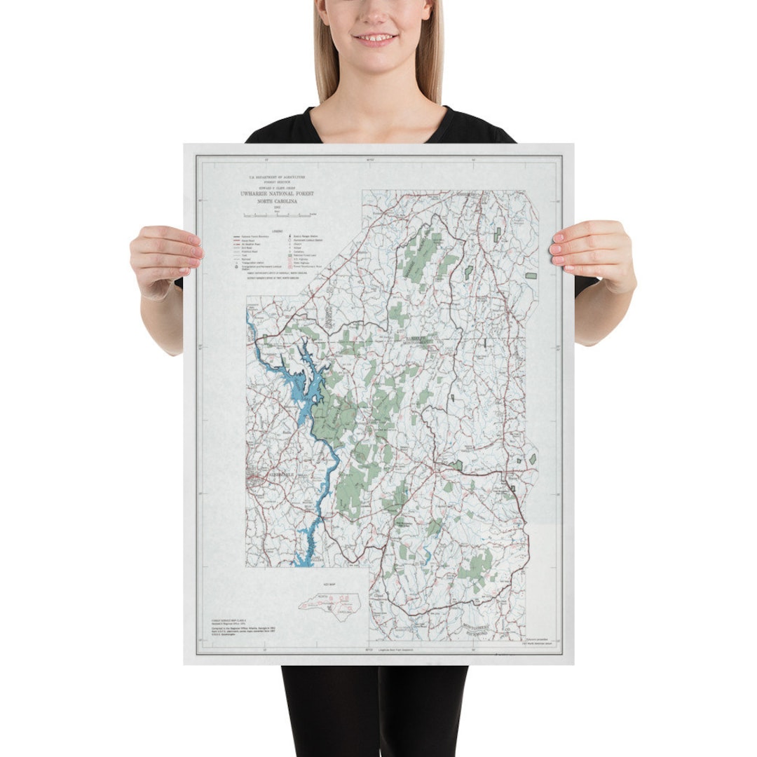 Old Uwharrie National Forest Map - Il 1080xN.3112154777 D983