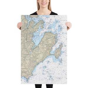 Marblehead MA Mapa (1991) MHD Massachusetts Town &Street Atlas Poster