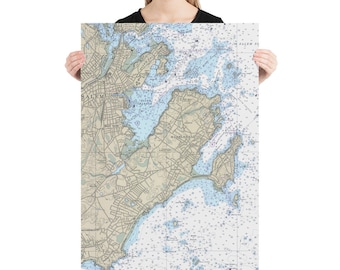 Marblehead MA Karte (1991) MHD Massachusetts Town & Street Atlas Poster
