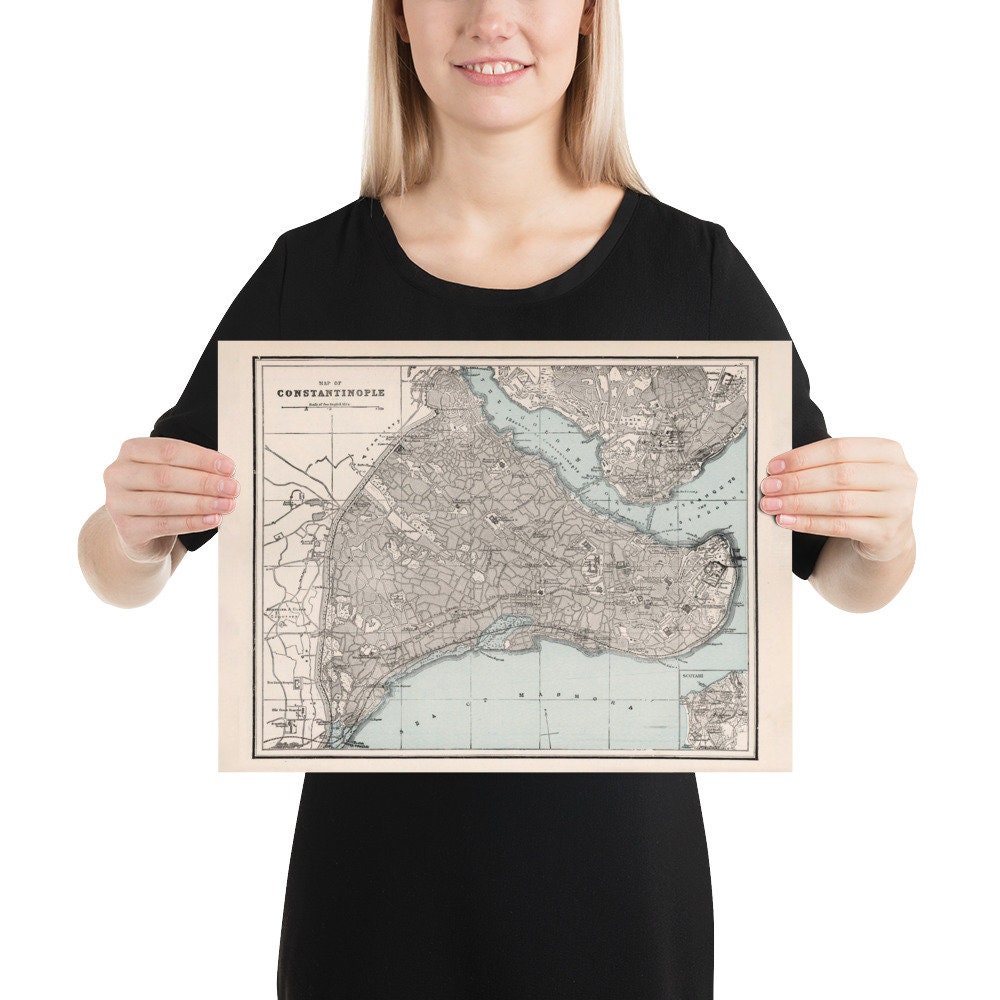 額装品 西洋古地図 ティンダール 「ブリュッセル市街図」大型作品 額装