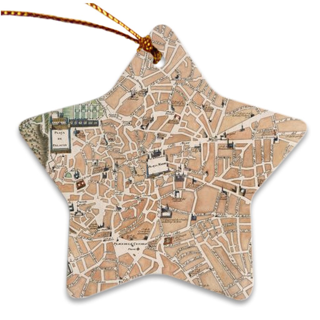 古いマドリードのスペイン地図（1705年）ヴィンテージのスペイン