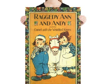 Raggedy Ann, Andy and The Camel with Wrinkled Knees Book Cover Illustration Poster