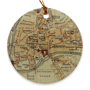 Old Bath Inglaterra Mapa (1901) Vintage Somerset Uk City Atlas Ornamentos