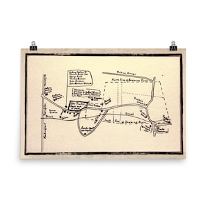 Salem Massachusetts Map 1600 - John Proctor Lands (1904) Informational Atlas Poster