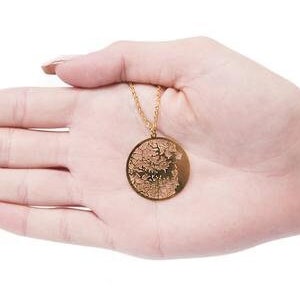 Gold Sydney Necklace | Dainty 18k Gold Plated Necklace | Laser Cut City Map Jewelry | Leaving Travel Gift | Adventure Necklace for Her