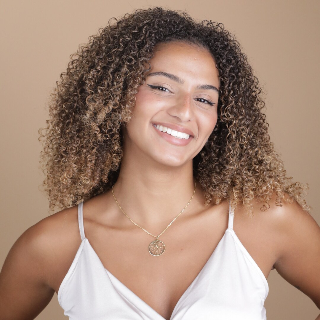 Gold World Map Globe Necklace Dainty 18k Gold Plated Necklace Laser Cut