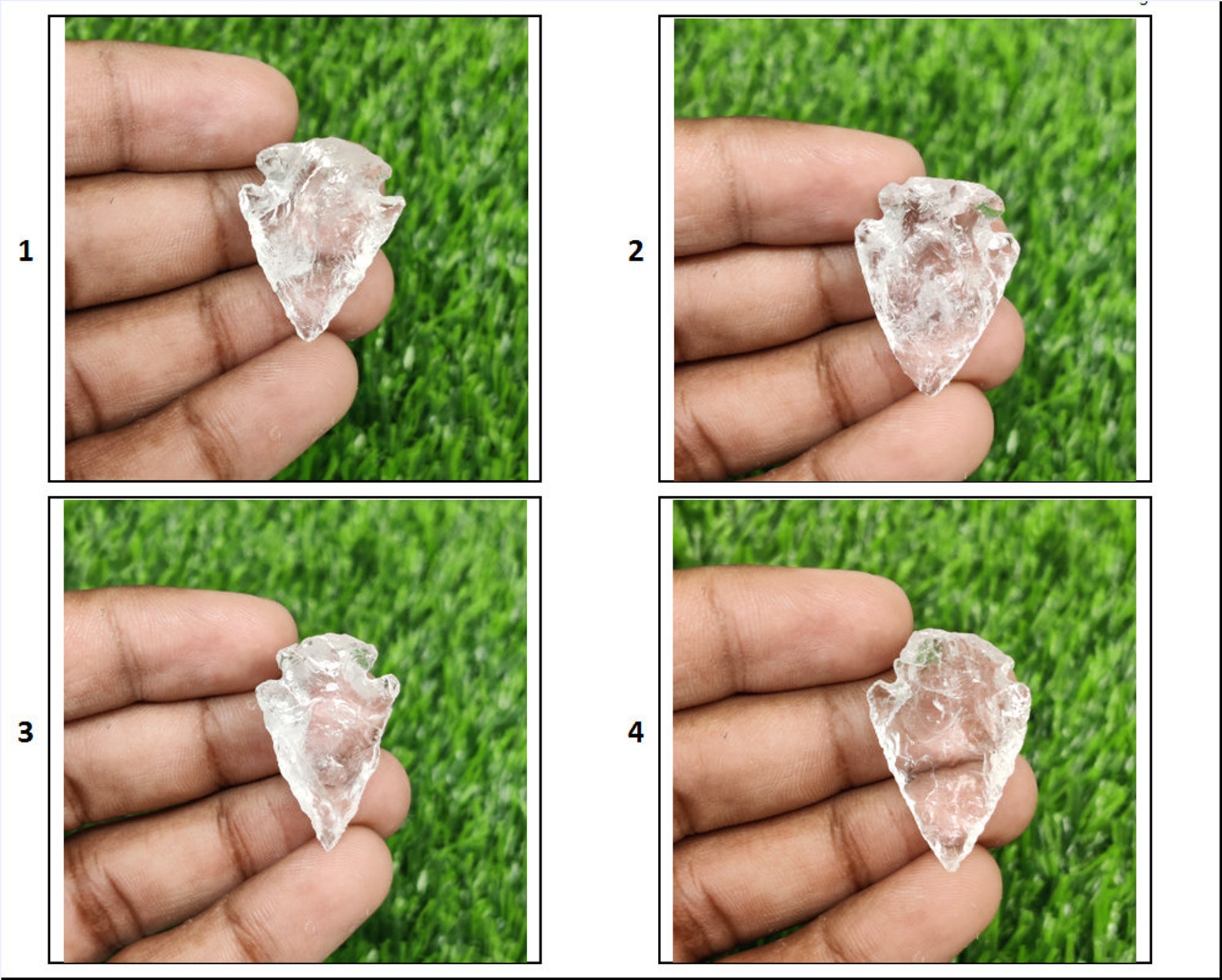 Crystal Quartz Arrowhead Stone Display Piece or Etsy