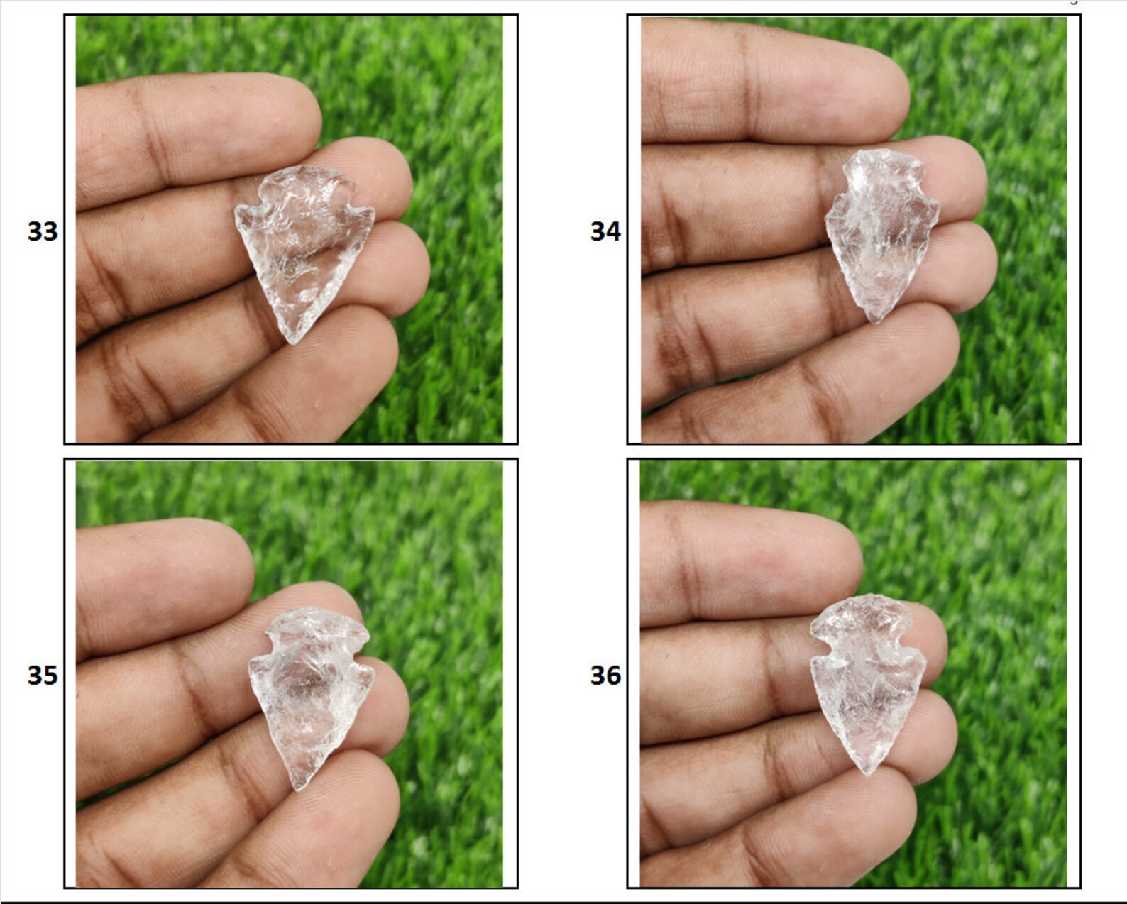 Crystal Quartz Arrowhead Stone Display Piece or Etsy