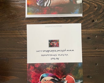 Victoria Strelciunaite, Mandarin  duck card, duck,  Art Cards, Nature Cards, Greetings Cards, Birthday Cards, Birds Cards, art card, gifts