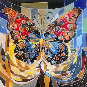 Butterfly Art Print | 12&quot;x12&quot; Fine Art Giclée | Butterfly Nature Wall Art | Fine art | Hahnemühle Paper | Woodland Decor