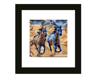 Limited Edition 'Untamed Desert Thunder' Horse Giclée Print - Signed & Framed