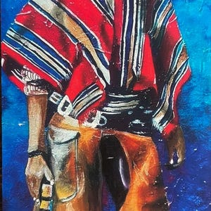 Signed Limited Edition Print of an Argentine Gaucho | Gift for Culture Lovers | Original Art | A4 Size | Unique & Vibrant | A4 Size |