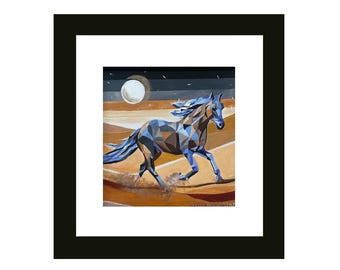 Moonlit Horse Print: Limited Edition Giclée Fine Art, Signed & Framed