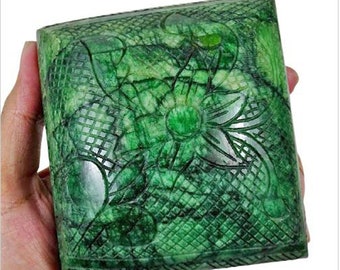 3625 Ct Natural Brazilian Green Emerald Hand Carved Huge Size Gemstone~ Carving Masterpiece