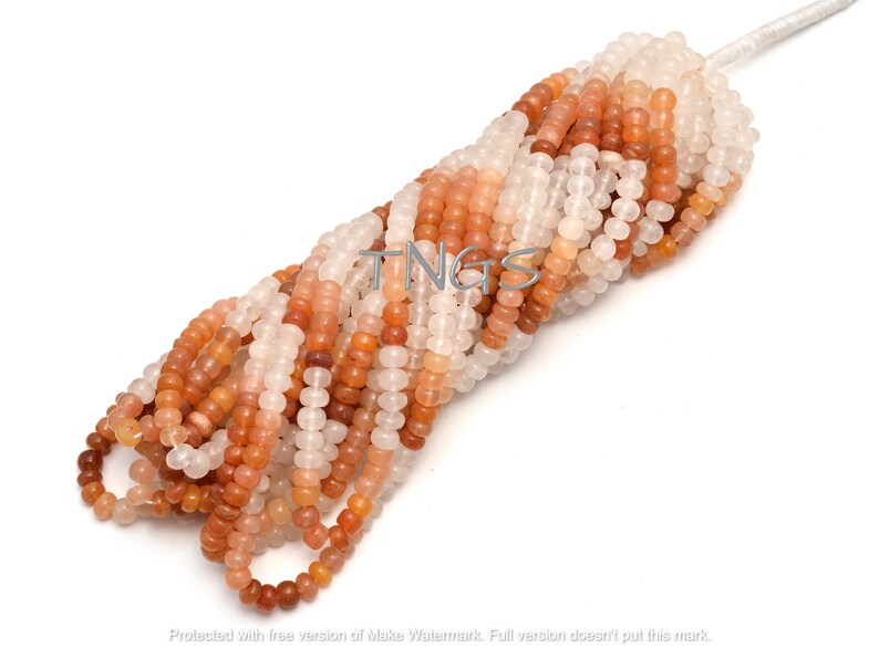 Handmade Beads 16Inch Strand Bio Quartz Smooth Rondelle 7mm Gemstone Beads Jewelry Making Bio Quartz Gemstone Beads Gift For Her