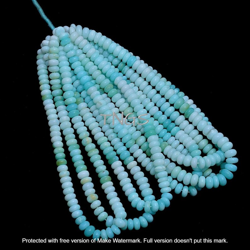 Color Stones Beads 15inch beaded jewelry /& for necklace jewelry design AAA Sky Blue OPAL smooth rondelle gemstone loose beads 10mm-11mm
