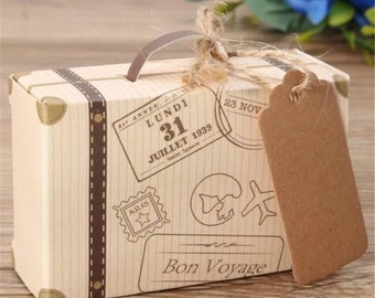 24 Suitcase Travel Candy Boxes Wedding Bridal Shower Party Favors MW34053