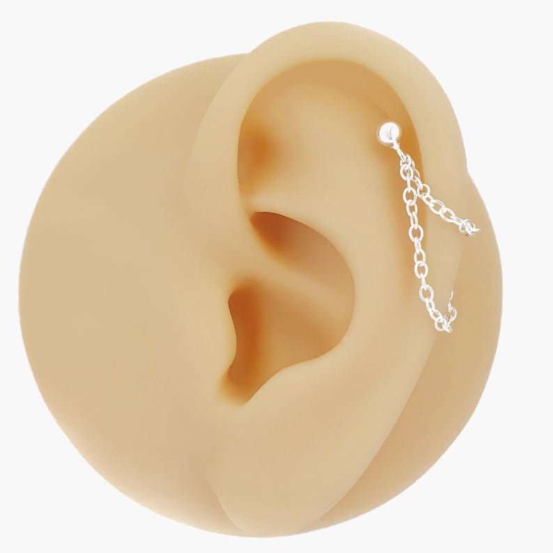 Sterling Silver cartilage helix Piercing earring