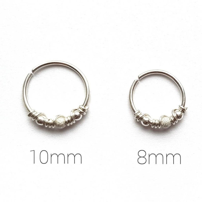 20g Sterling Silver 925 Helix Cartilage Seamless Hoop Earring | Etsy