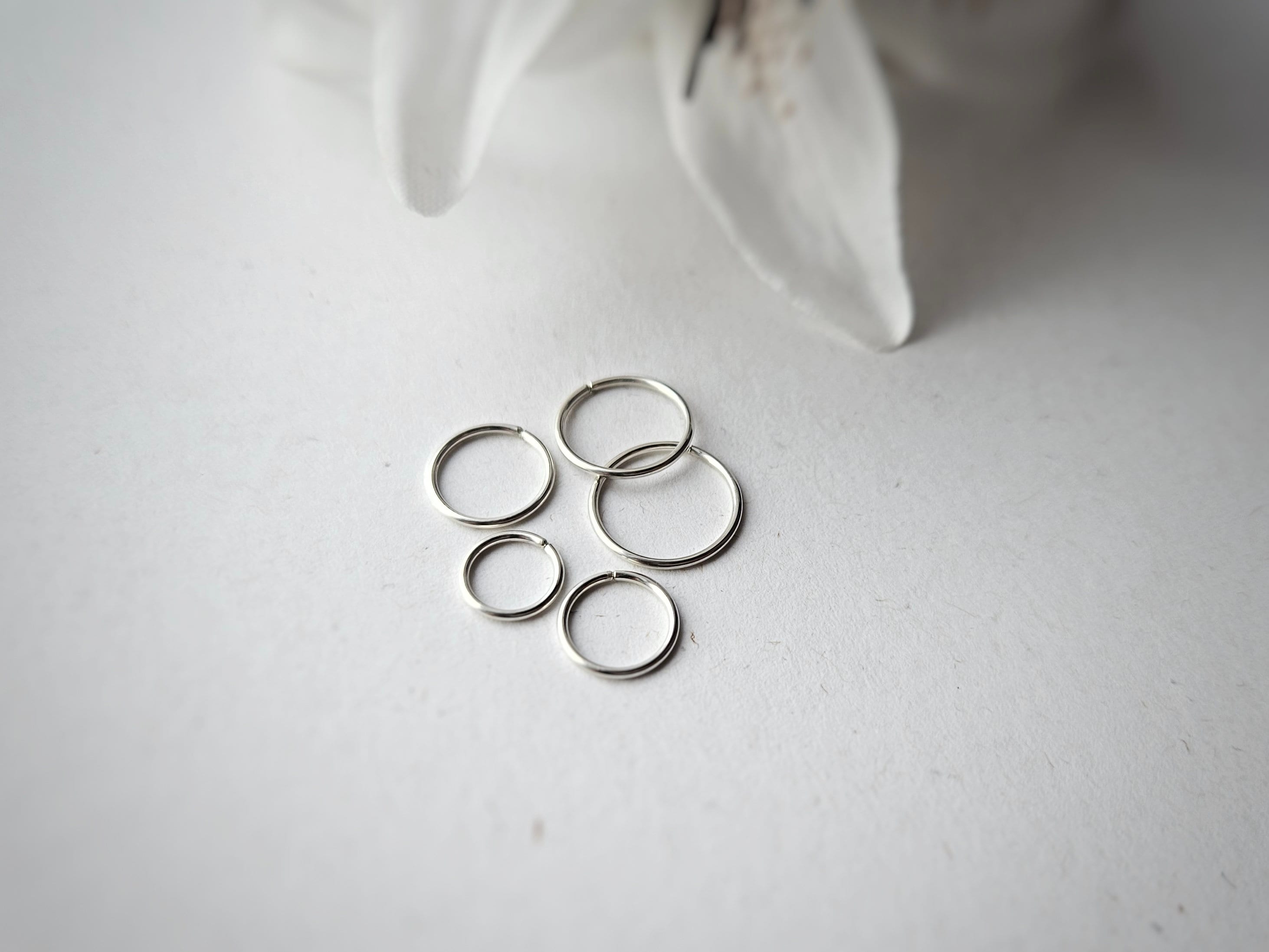 20g Sterling Silver 925 Helix Cartilage Seamless Hoop Earring. 6mm