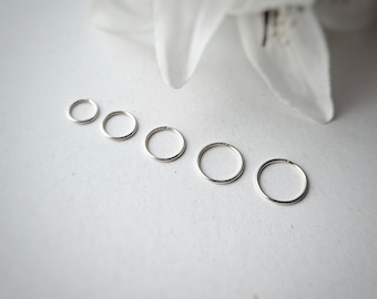 20g Sterling Silver 925 Helix Cartilage Seamless Hoop Earring. 6mm 7mm 8mm 9mm 10mm Inside Diameter. Helix Piercing